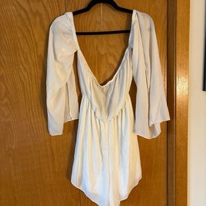 Fashion Nova Cream Romper